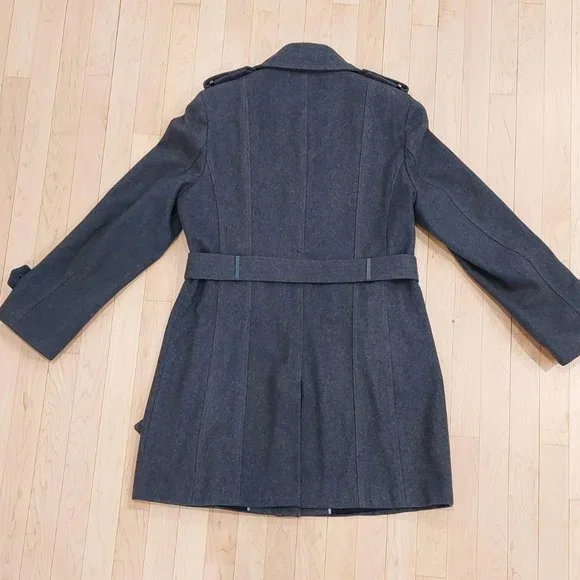 Calvin Klein grey wool coat, size L, NWOT - Picture 5 of 8